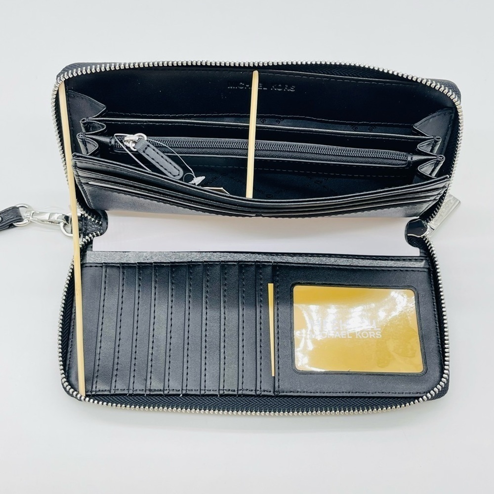 Michael Kors Large Continental Wallet Wristlet Black - Picture 5 of 8